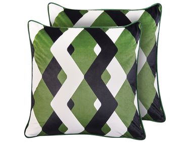 Set van 2 tuinkussens SWAY geometrisch patroon 45 x 45 cm Meerkleurig