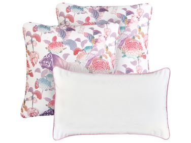Set of 3 Outdoor Cushions VIVID Floral Pattern Multicolour