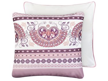 Set of 2 Outdoor Cushions TVISTA Oriental Pattern 45 x 45 cm Purple