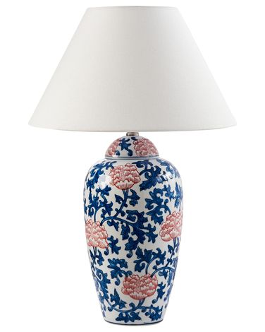 Tafellamp VERUSA Porselein Wit/blauw