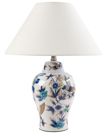 Table Lamp MORACA Porcelain White/ Blue