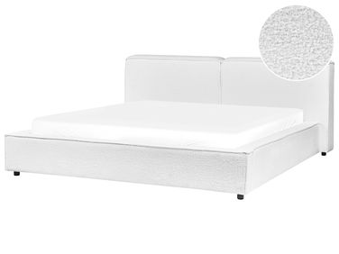 Waterbed Bouclé LINARDS 180 x 200 cm Wit