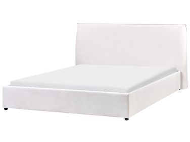 Bed Velvet LAVAUR 160 x 200 cm (EU King Size) Off-White