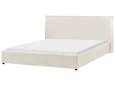 Waterbed Fluweel LAVAUR 180 x 200 cm Gebroken wit