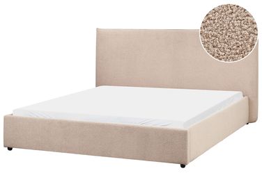 Waterbed Bouclé LAVAUR 160 x 200 cm Taupe