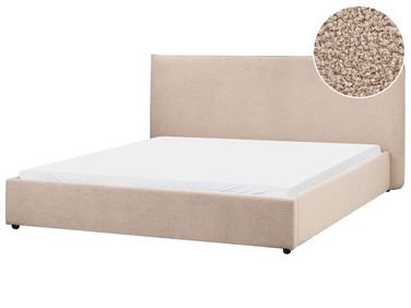Waterbed Bouclé LAVAUR 180 x 200 cm Taupe