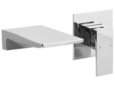 Wall Mounted Basin Mixer Tap KARUAY Brass Silver