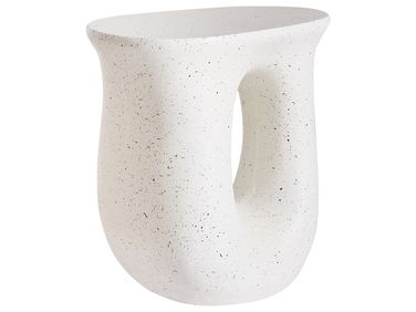 Table d'appoint IDRO 42 cm 28 cm Effet terrasse Terrazzo blanc