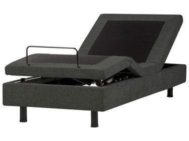 Verstelbaar bed zonder hoofdbord Stof CASTELLAN 90 x 200 cm Donkergrijs