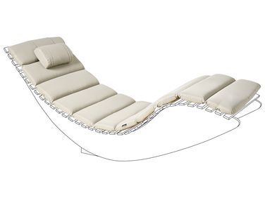 Sun Lounger Pad Cushion BRESCIA PREMIUM 180 x 60 cm Taupe