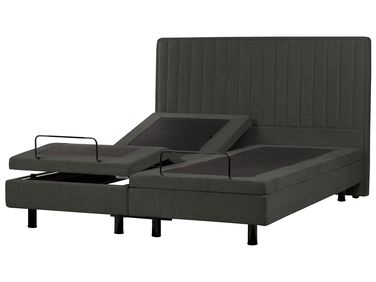 Verstelbaar bed Stof CASTELLAN 180 x 200 cm Donkergrijs
