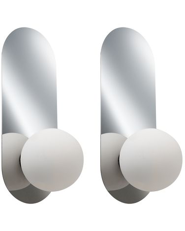 Set van 2 wandlampen LEISI Zilver