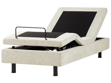 Verstelbaar bed zonder hoofdbord Stof CASTELLAN 80 x 200 cm Beige