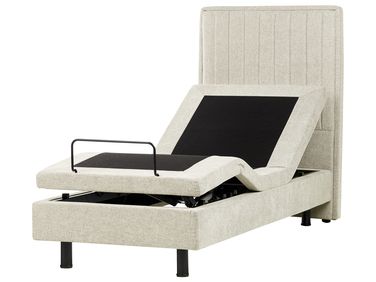 Verstelbaar bed Stof CASTELLAN 80 x 200 cm Beige