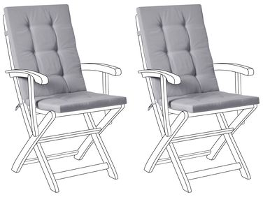 Set van 2 rug/zitkussens MAUI PREMIUM Lichtgrijs