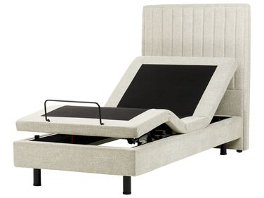 Verstelbaar bed Stof CASTELLAN 90 x 200 cm Beige