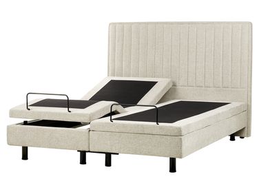 Verstelbaar bed Stof CASTELLAN 160 x 200 cm Beige