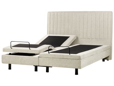 Verstelbaar bed Stof CASTELLAN 180 x 200 cm Beige