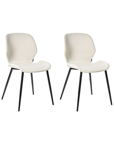 Set van 2 vergaderstoelen HOLLAND Stof Lichtbeige