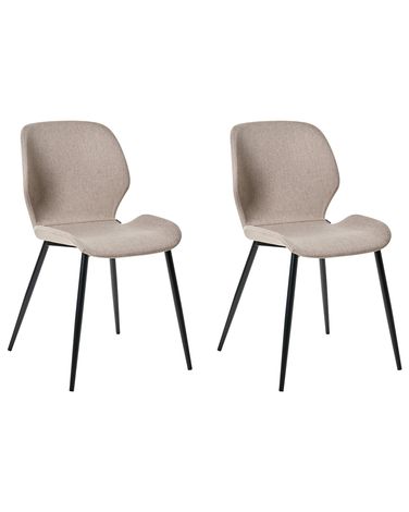 Set van 2 vergaderstoelen HOLLAND Stof Taupe