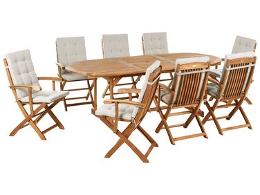 Tuinset 8-zits MAUI PREMIUM Acaciahout Taupe