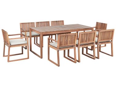 Tuinset 8-zits SASSARI PREMIUM met kussens Gecertificeerd acaciahout Taupe