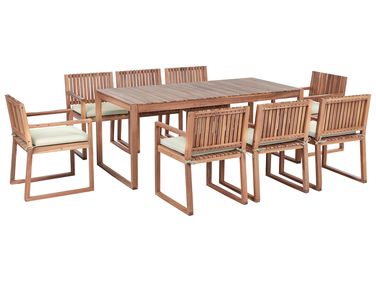 Tuinset 8-zits SASSARI PREMIUM met kussens Gecertificeerd acaciahout Lichtgroen