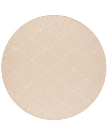 Tapis d'extérieur GWALIOR Beige ø 160 cm