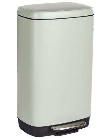 Pedal Waste Bin 30 L ECOCOLLECT Metal Light Green