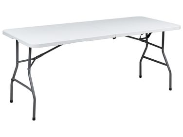 Table de salle à manger de jardin pour 6 personnes CUGNOLI 180 cm 74 cm Blanc