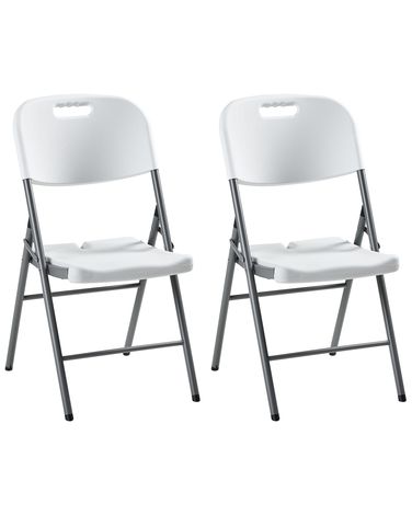 Set van 2 tuinstoelen CUGNOLI inklapbaar Wit