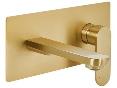 Wall Mounted Basin Mixer Tap CHUNGARA Brass Gold
