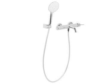 Wall Mounted Bath Shower Mixer Tap MELIQUINA Silver