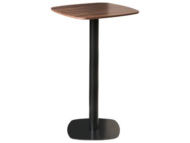 Table de bar MORELLA Noir/marron foncé 60 cm 60 cm