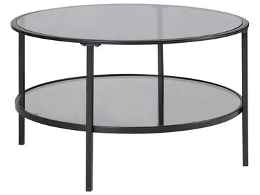 Table basse TELLAKA Verre de sécurité Noir