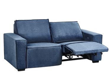 Elektrisch verstelbare bank 2-zits NUKARI Stof Blauw