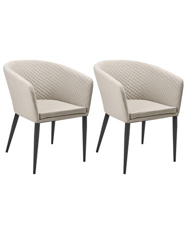 Set van 2 tuinstoelen CURGOS Stof Beige